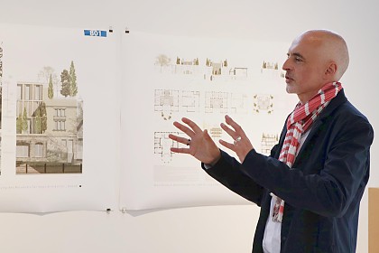 Der Zweitplatzierte Osterwold+Schmidt-Architekten präsentiert seinen Entwurf