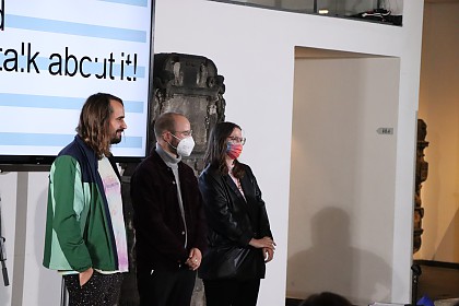 The finalists Andy Strauß, Finn Holitzka und Veronika Rieger