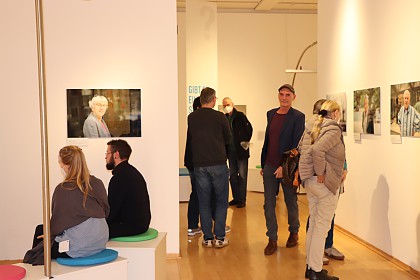 Visitors at the exhibition opening on October 17th, 2022
