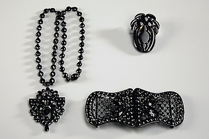 Black mourning jewellery